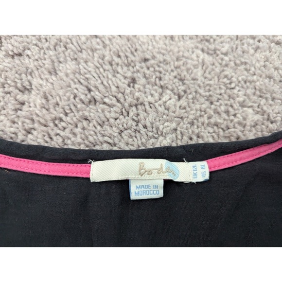 Boden Shift Dress‎ Womens Size 8L Black Faux Wrap - Picture 2 of 7